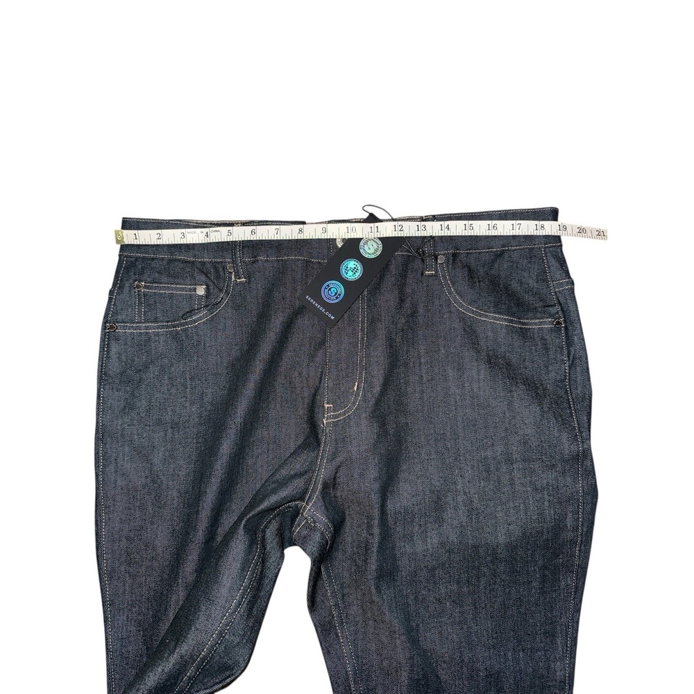 New Serenade Jeans Fitted Denim Men’s Sz 38x32 Dark Rinse Skater‎ Grunge Goth - Picture 13 of 14